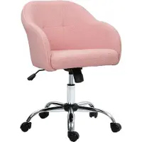 HOMCOM -bureaustoel - polyester - 56x61x86cm - roze