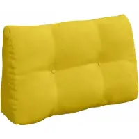 vidaXL Rugkussen Geel 80 x 24 x 50 cm Fluweel