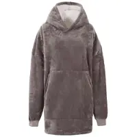 Trespass Uniseks Volwassen Knusse Oversized Hoodie Deken (Stormgrijs)
