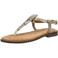 Lazamani Teenslipper beige / bruin / goud