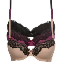 Bonprix Voorgevormde beugel bh met gerecycled polyamide (set van 3) maat 100