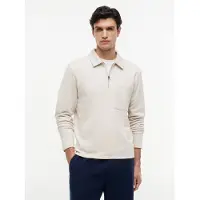 Tommy Hilfiger Half Zip Beige ESSENTIAL TERRY POCKET 1/4 ZIP MW0MW43213/HGF