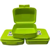 Alpfa – Broodtrommel – Lunchbox – Brooddoos – Set van 3 Stuks – 3 Liter – Groen