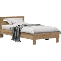vidaXL Bedframe Artisan Eiken 98,5 x 200 cm Bewerkt hout