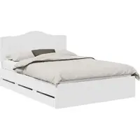 vidaXL Bedframe met lade met opslag Wit 140 x 190 cm Ingenieurshout
