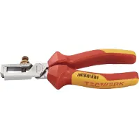 TECWERK Striptang L.160mm VDE verchroomd meercomponenten-handvatten met openingsveer