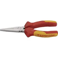TECWERK Langbeckzange tot. L.160mm tang verchroomd lang, plat VDE-handvatten