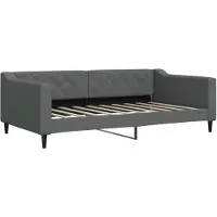 vidaXL Slaapbank 100x190 cm stof donkergrijs