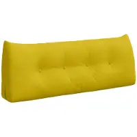vidaXL Rugkussen Geel 120 x 24 x 50 cm Fluweel