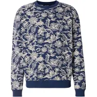 Scotch & Soda Sweatshirt ecru / donkerblauw
