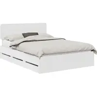 vidaXL Bedframe met lade Wit 160 x 200 cm Geconstrueerd hout