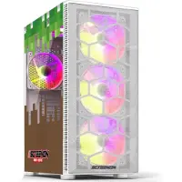 Screenon - Minecraft Gaming PC White - Ryzen 3 - 16GB RAM - 500GB SSD - Windows 11 Pro + WiFi & Bluetooth!
