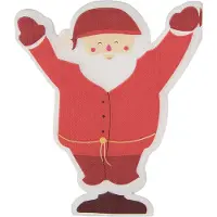 Clayre & Eef Servetten Papier Set van 20 Kerstman Rood Papier