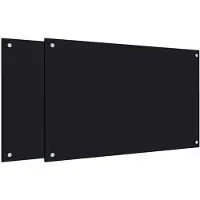 vidaXL Spatschermen keuken 2 st 80x50 cm gehard glas zwart