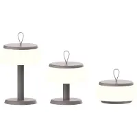 Luxus Europe - Tafellamp Samos 3-in-1 Taupe - Draadloze Tafellamp Buiten - Verstelbare Hoogte - Oplaadbaar