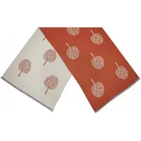 Cwi sjaal bomen dames 180 x 63 cm polyester/viscose oranje/beige