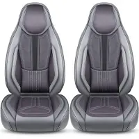 BREMER SITZBEZÜGE Premium Camper stoelhoezen voor Clever Vans Vario KIDS WDS7 in Grijs (2 losse stoelen)