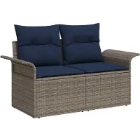 vidaXL Tuin Sofa 2-Aantal zitplaatsen poly rattan