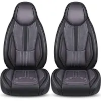 BREMER SITZBEZÜGE Premium Camper stoelhoezen voor Carthago C1-tourer T WDS1 in Zwart/Grijs (2 losse stoelen)