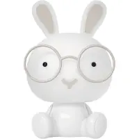 Luxus Tafellamp Nachtlamp Kinderkamer Bunny - Wit - Nachtlampje baby - Voor kinderen - Slaapkamer - 7 kleuren licht - RGB - Bluetooth speaker - Draadloos - Oplaadbaar