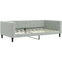 vidaXL Slaapbank 100x190 cm fluweel lichtgrijs