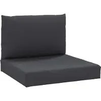 vidaXL Palletkussens 2 st stof zwart