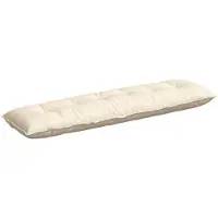 vidaXL Rugkussen Crèmekleurig 180 x 50 cm Corduroy stof