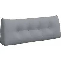 vidaXL - Rugkussen - Lichtgrijs - 120 - x - 24 - x - 50 - cm - Stof
