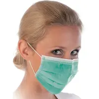 Hygostar mondmasker medisch 3-laags groen 50 stuks met oorelastiek
