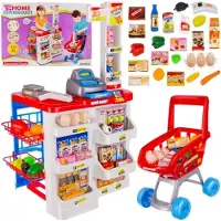 Iso Trade Kindersupermarkt met winkelwagen, 48 stuks