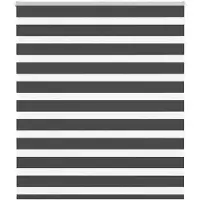 vidaXL Zebra rolgordijn 130x150 cm stofbreedte 125,9 cm zwart