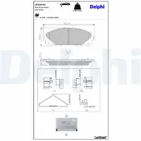 Delphi Remblokkenset, schijfrem LP5097EV