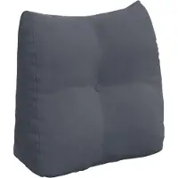 vidaXL Rugkussen Donkergrijs 45 x 24 x 50 cm Fluweel