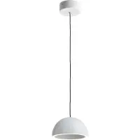 Loom Design Hanglamp Curve, dimbaar, wit / opaal, Woon-/ Eetkamer, Aluminium, Modern