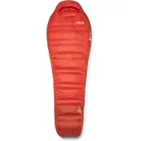 Rab - Alpine -12C / 10F - Donzen slaapzak Long - Body Size: 200 cm, dark horizon /rood