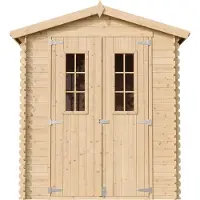 Timbela Houten tuinhuis - Breedte 196 cm x Lengte 186 cm x Hoogte 218 cm / 2,82 m² - M320C+M320G