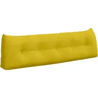 vidaXL Rugkussen Geel 160 x 24 x 50 cm Fluweel