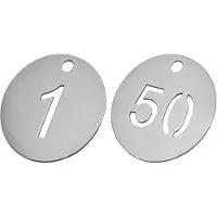 Combicraft RVS labels met uitgespaarde getallen 1 t/m 500