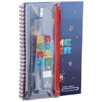 Puckator Game Over Notitieboek gelinieerd A5 & 6-delige Schrijfset