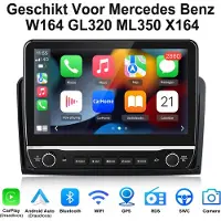 Junsun Android 15 Autoradio Geschikt Voor Mercedes Benz W164 GL320 ML350 X164 Accessoires, 2GB+32GB, Draadloze CarPlay, DAB+, GPS-Navigatie, Bluetooth, 10.1-inch Touchscreen, DSP, Quad-core processor