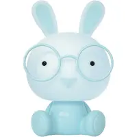 Luxus Tafellamp Nachtlamp Kinderkamer Bunny - Blauw - Nachtlampje baby - Voor kinderen - Slaapkamer - 7 kleuren licht - RGB - Bluetooth speaker - Draadloos - Oplaadbaar