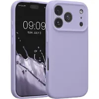 Kwmobile telefoonhoesje geschikt voor Apple iPhone 17 Pro - TPU backcover met siliconen coating - Smartphone case in lavendel