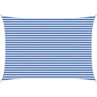 Syfax Zonneschaduwzeil Blauw en Wit 3 x 6 m HDPE