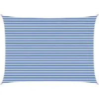 Syfax Zonneschaduwzeil Blauw en Wit 5 x 8 m HDPE