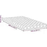 vidaXL Matras Wit 120 x 200 cm Jacquard stof