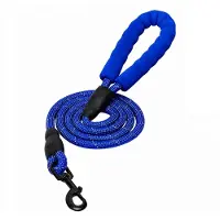 Nobleza Hondenriem 150 cm - Soft grip - Ronde hondenlijn - Leiband hond met dik zacht handvat - Blauw