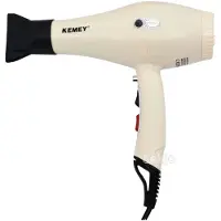 Kemei KM-6878 Professionele Föhn - 1300W - beige/wit