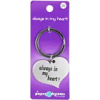Paper Dreams Hart sleutelhanger - Always in my heart
