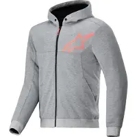 Alpinestars Chrome V2 Sport Motorhoodie Grijs/Rood M, Mannen
