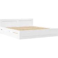 vidaXL Bedframe met lade met hoofdeinde Wit 193 x 203 cm Bewerkt hout